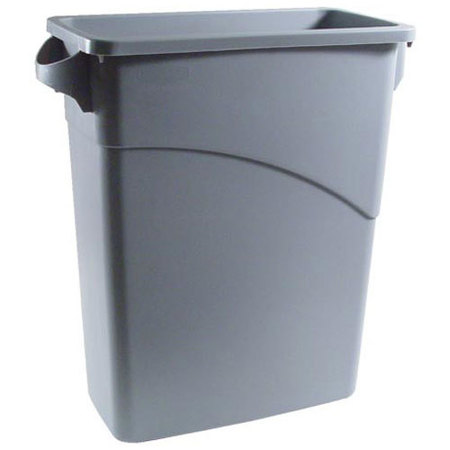 RUBBERMAID Trash Container-Slim Jim, Grey 15.5G RBMD1971258